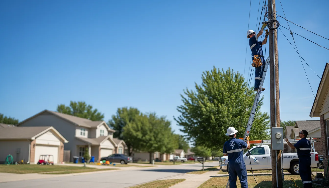Residential electrician providing installation services in Avoca, TX